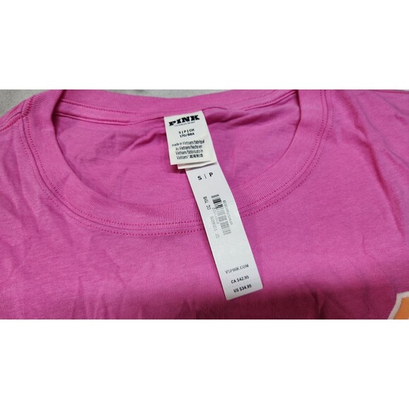 Victoria's Secret Small Pink 86 Campus Cotton Tee NWT - Picture 5 of 8
